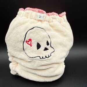 Sloomb Velour Happy Little Clouds Fitted Diaper